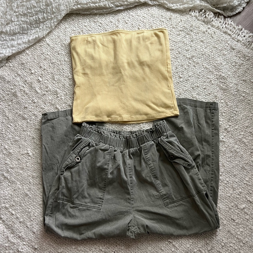 H&M Green Cargo Pants